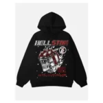 Black Avant Garde Style Hellstar Hoodies