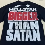 Black Hellstar Studios Bigger Than Satan Shirts Back