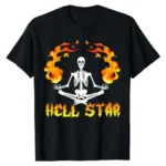 Black Hellstar Studios Skeletons Yoga T-shirt