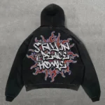 Black Hellstar Stay in peace Hoodie Back