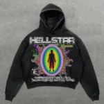 Black Hellstar Stay in peace Hoodie