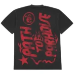 Black Hellstar Records Jesus Emblem Tee Back