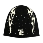 Black Rhinestones Hellstar Flame Beanies