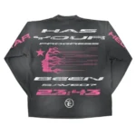 Black Unisex Hellstar Qr Christ LS Tee Back