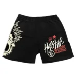 Black Vintage Hellstar Studios Noise Shorts Back