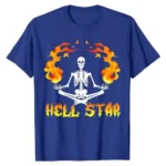 Blue Hellstar Studios Skeletons Yoga T-shirt