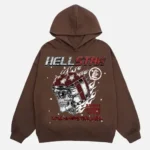 Brown Hellstar Avant Garde Style Hoodies
