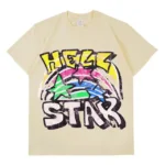 Cream Hellstar Horror Graphic T-shirts