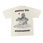 Cream Hellstar Path To Paradise T-shirt back