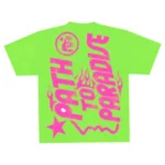 Green Hellstar Records Jesus Emblem T-shirt Back