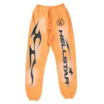 Hellstar Fire Orange Closed Elastic Bottom Sweatpants