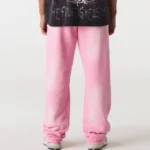Pink Hellstar Records Flame Sweatpants Back