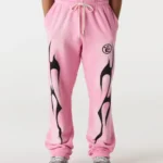 Pink Hellstar Records Flame Sweatpants Back - Hellstar Records