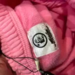 Pink Hellstar Records Flame Sweatpants Tag