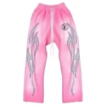 Pink Hellstar Studios Flame Sweatpants Front