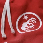 Red Hellstar Studios Racer Flame Flare Top Sweatpants