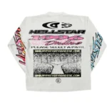 White Hellstar Pixel Long Sleeves Tee Back