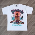 White Hellstar Studios Meditation Skeleton Tee