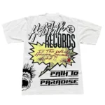 White Hellstar Studios Records Tee Back