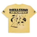 Yellow Hellstar Studios Marathon T-shirt Back