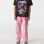 Pink Hellstar Studios Flame Sweatpants