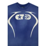 Royal Blue Hellstar Warm-Up T-shirt Front