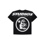 Black Hellstar Studio Glitter Logo T-Shirt Back