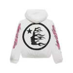 White Hellstar Records Glitter Zip-Up Hoodie Back