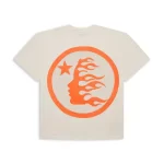 White/Orange Hellstar Records Classic T-Shirt Back