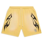 Yellow Hellstar Flame Shorts