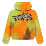 Orange Hellstar Halloween Vomit Hoodie