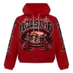 Red Hellstar Halloween Skeleton Airbrushed Hoodie