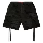 Black Hellstar Distressed Cargo Shorts