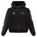 Black Hellstar Logo Zip-Up Jacket