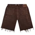 Brown Hellstar Denim Shorts Back