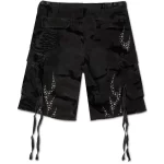 Camo Studded Cargo Shorts Back