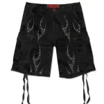 Camo Hellstar Studded Cargo Shorts