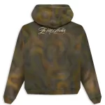 Green Hellstar Path to Paradise Airbrush Zip-Up Hoodie Back