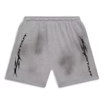 Grey Hellstar Yoga Shorts Back