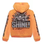 Orange Hellstar Sun Zip-Up Hoodie Back
