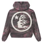 Pink Hellstar Classic Logo Airbrush Zip-Up Hoodie Back