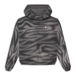 White Hellstar Classic Logo Airbrush Zip-Up Hoodie