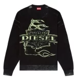 Black Hellstar x Diesel K-Belez Reverse Print Logo Jumper