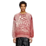 Red Hellstar x Diesel K-Belez Reverse Logo Jumper Front