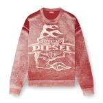 Red Hellstar x Diesel K-Belez Reverse Print Logo Jumper