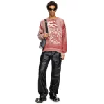 Red Hellstar x Diesel K-Belez Reverse Logo Jumper View