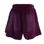Burgundy Hellstar Studios Flame Shorts Back View