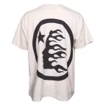 White Hellstar Classic Rhinestone Logo T-Shirt Back Side