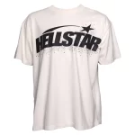 White Hellstar Classic Rhinestone Logo T-Shirt